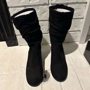 Aerosoles Black Velvet Boots Size 6